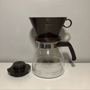 Vintage Brown Melitta Glass Cone Coffee